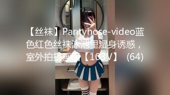 【丝袜】Pantyhose-video蓝色红色丝袜泳池里湿身诱惑，室外拍摄画面【103V】  (64)