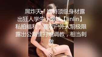 ❤️屌炸天！推特顶级身材露出狂人学生小嫩妹【linlin】私拍福利，喜欢户外人前极限露出公厕里打炮调教，相当刺激